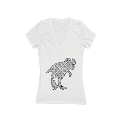 XR Reality Collection: Jurassic Stomp (Women's) Adult Fitted V-Neck T-Shirt