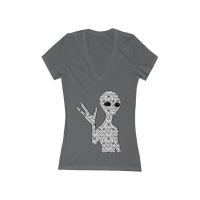 XR Reality Collection: Outta This World Alien (Women's) Adult Fitted V-Neck T-Shirt