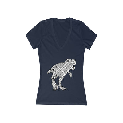 XR Reality Collection: Jurassic Stomp (Women's) Adult Fitted V-Neck T-Shirt
